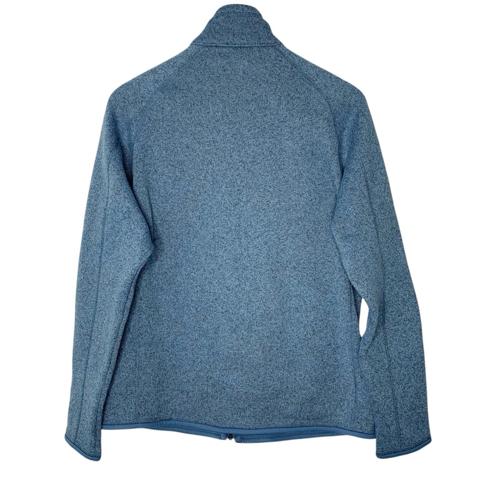 Patagonia Men’s Full Zip Fleece Jacket Blue Knit Sweater Unisex Size Large - Picture 2 of 4